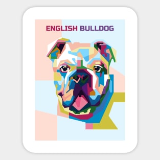 Abstract Popart English bulldog lover Sticker